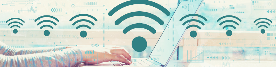 Wireless icon and laptop image